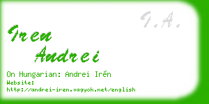 iren andrei business card